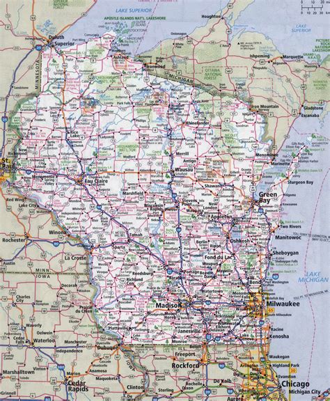 map of wi cities